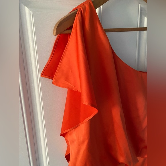 NEW Jessica Simpson one shoulder flutter sleeve dress - Picture 7 of 14